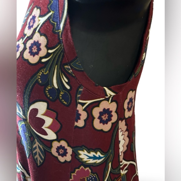 LOFT Floral Tank Swing Dress Knee Length Size XS - Picture 5 of 6
